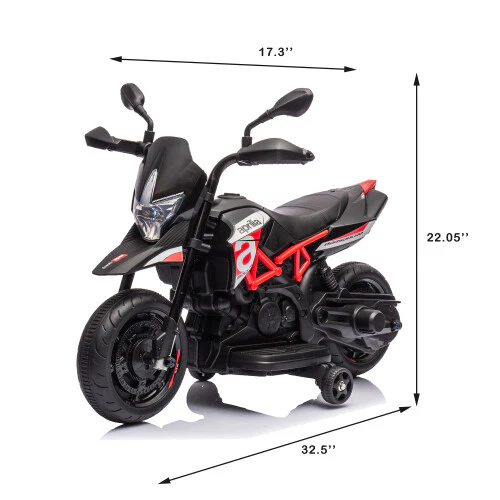 Licensed Kids 6V Electric Ride-On Dirt Motorcycle with Training Wheels - Image 7