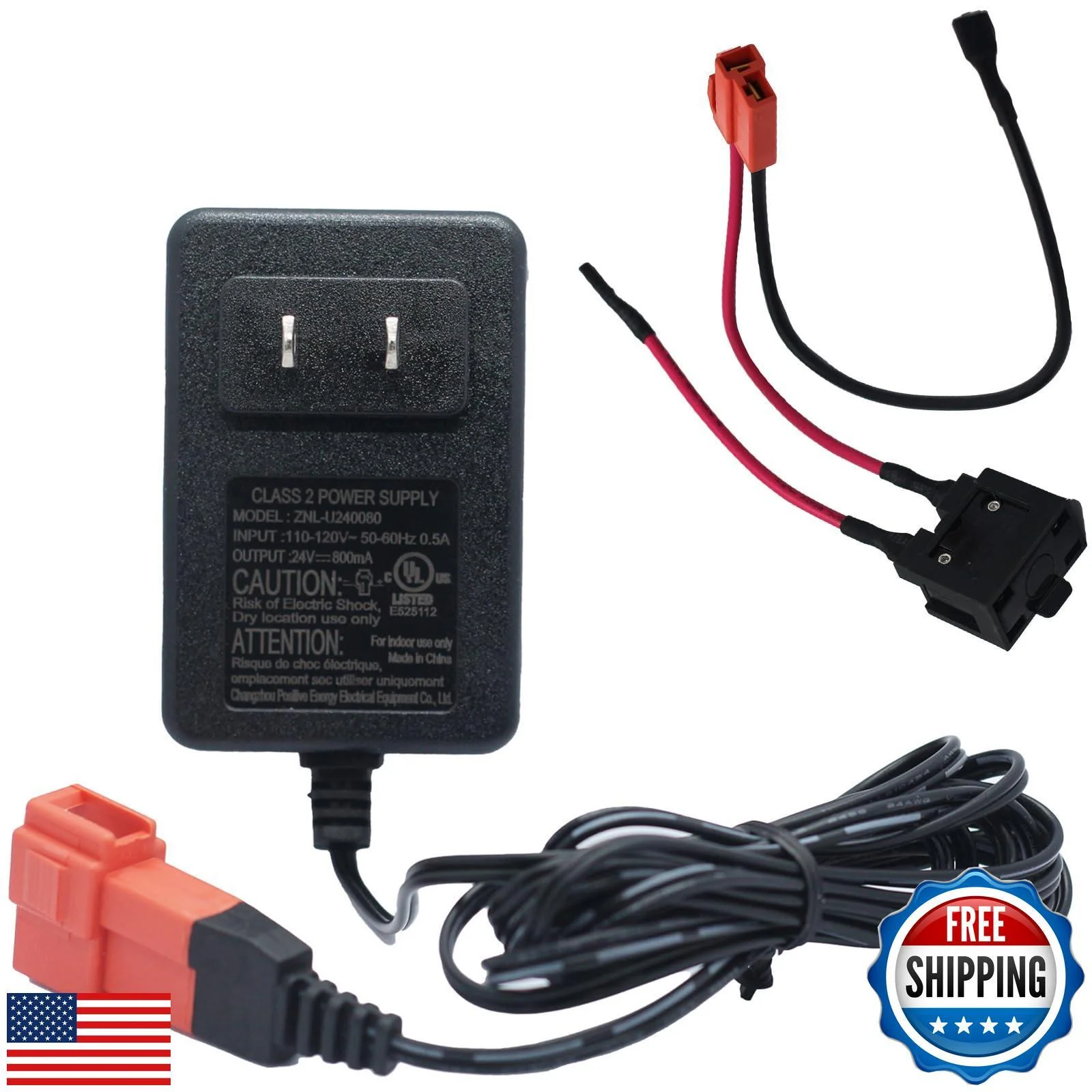 24V Ride-On Toy Car Battery Charger with Wire Harness and V Battery - Image 6