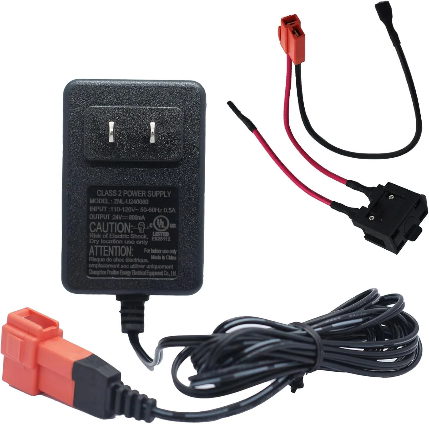 24V Battery Charger with Wire Harness for Ride-On Toys Car