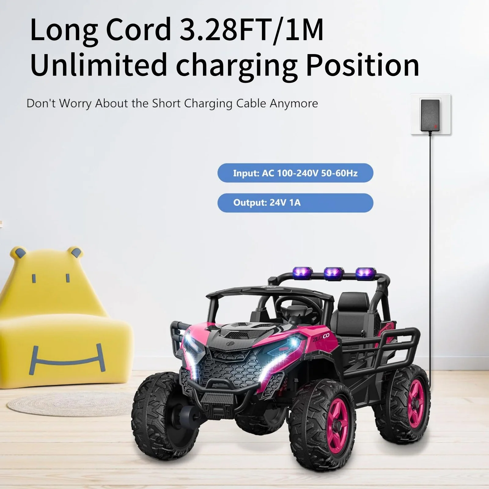 24V 1000mA Kids Ride-On Car Battery Charger with LED Indicator - Image 14