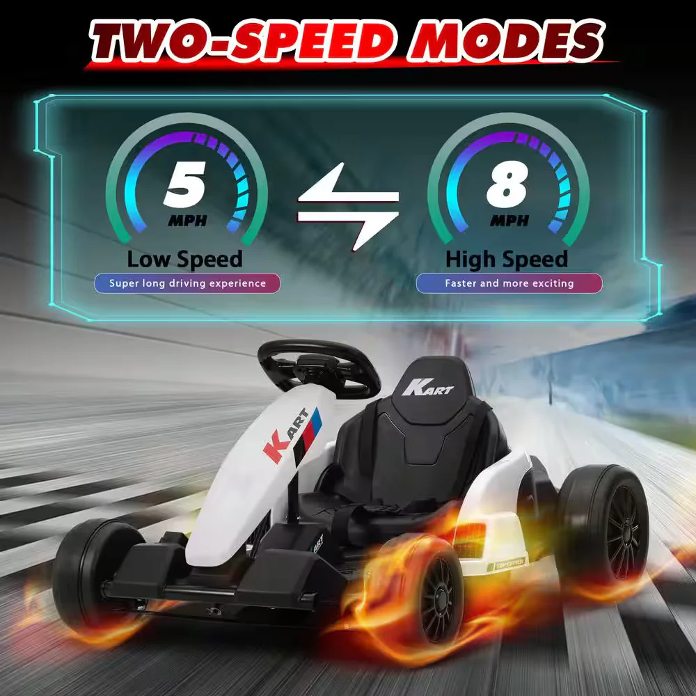 24-Volt Electric Go-Kart for Kids Ages 4-16 Battery Powered - Image 6