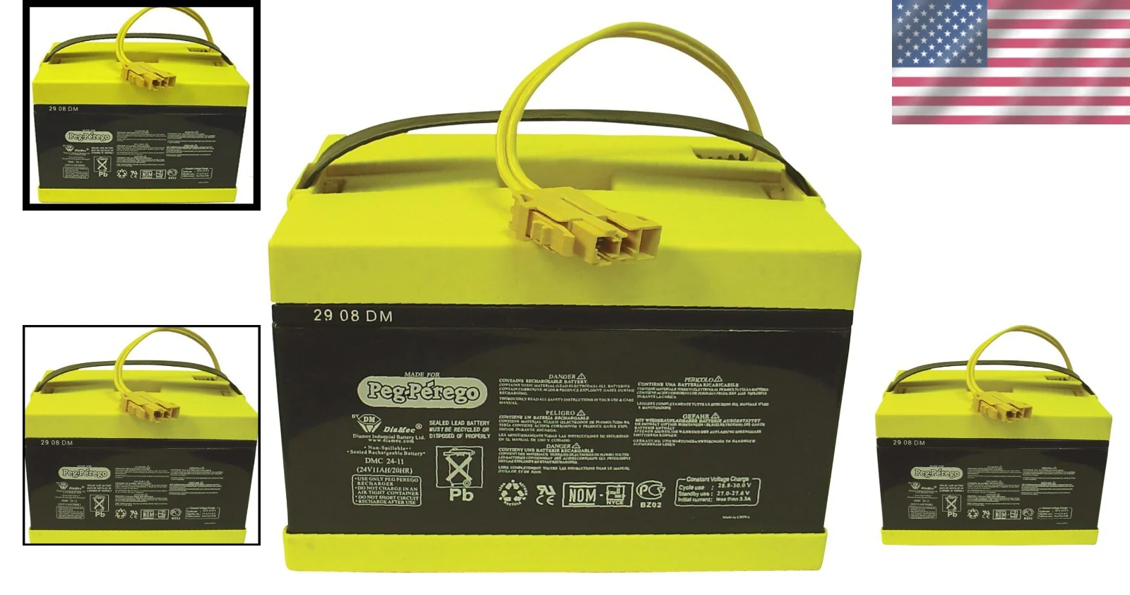 24 Volt Replacement Battery for Peg Perego Vehicles Extends Playtime - Image 2