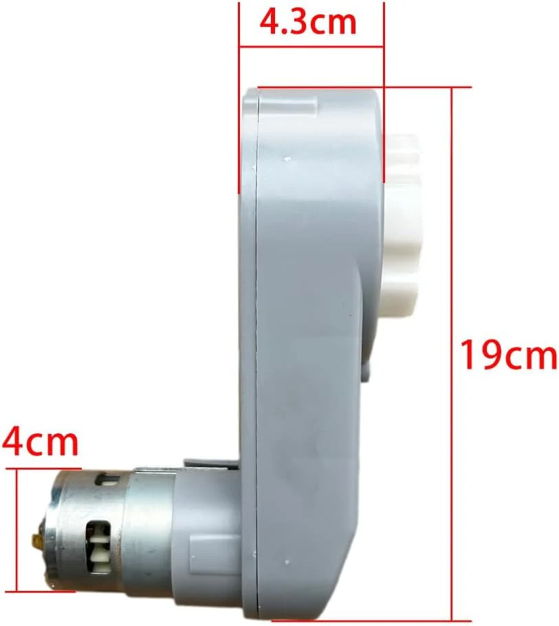 24 Volt RS775 High-Speed Motor with Gearbox for Power Wheels - Image 3