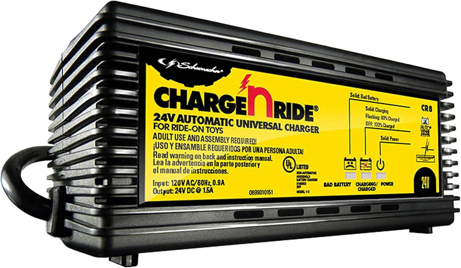 24V Universal Battery Charger for Ride-On Toys - Charge 'N Ride CR8-1.5 Amp - Image 8