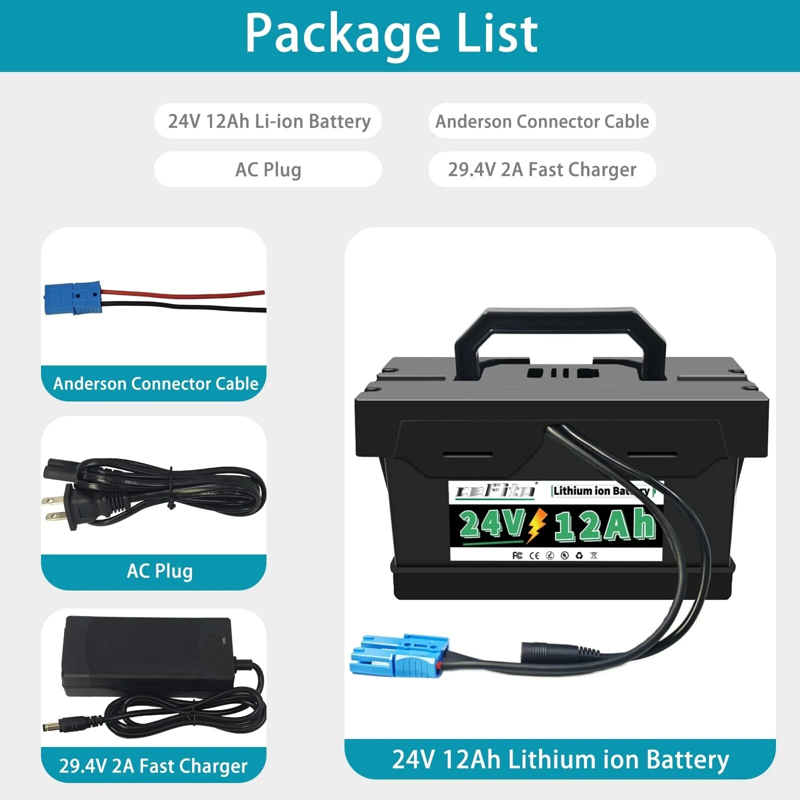 24V 12Ah Lithium Replacement Battery for Kids Ride-On and Toy Cars - Image 4