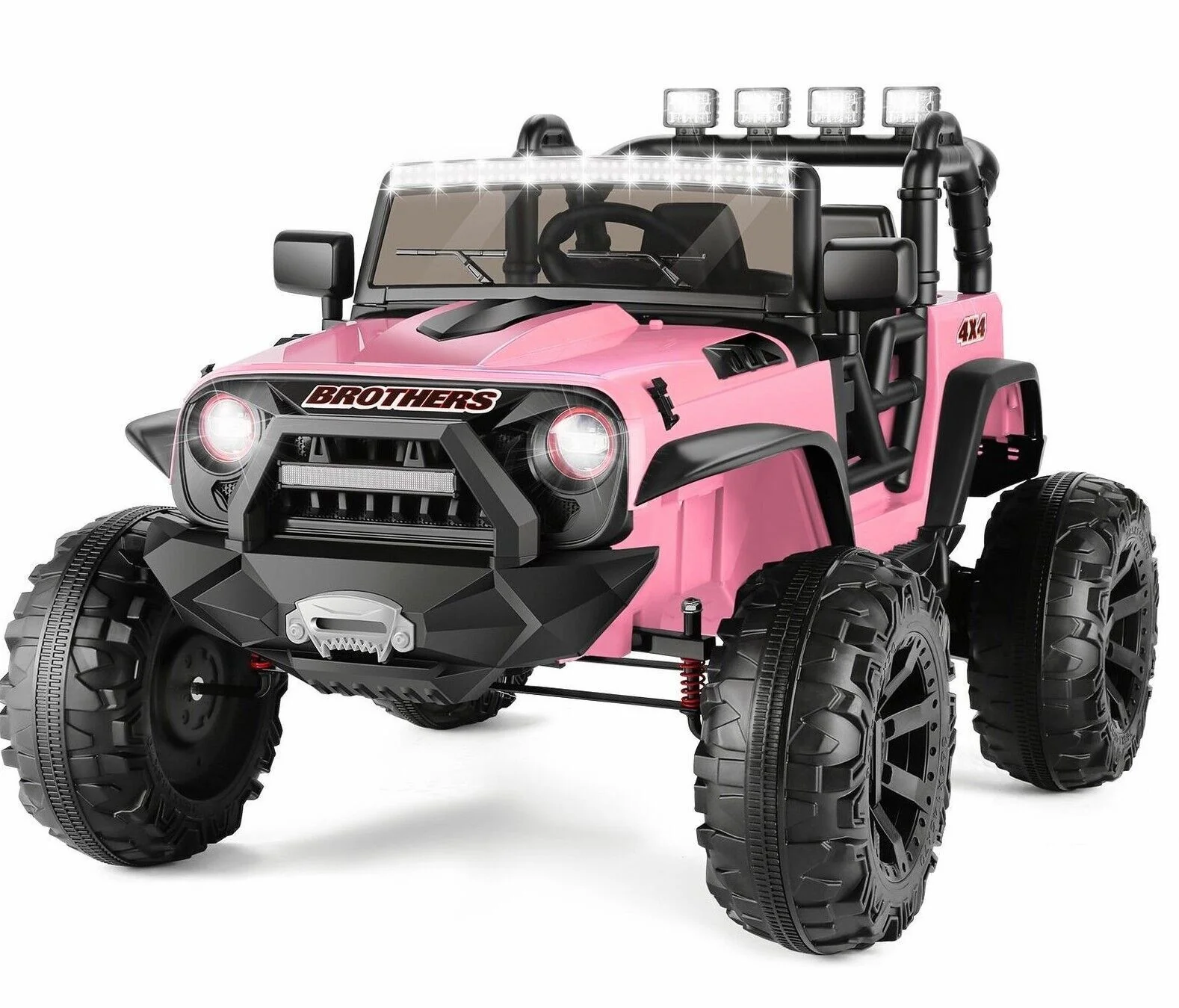 24V/12V Kids Electric Jeep with Remote Control, 3 Speeds, and LED Lights - Image 3