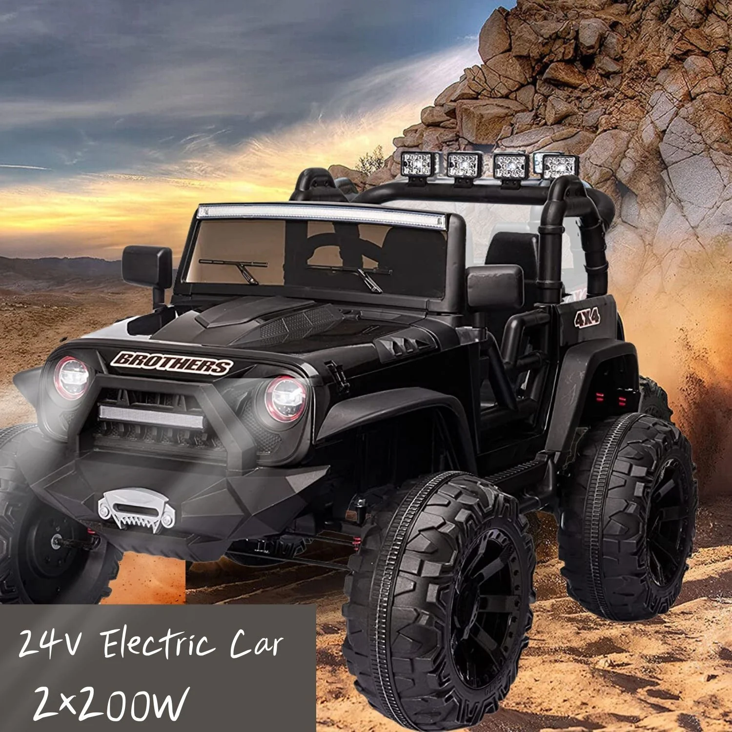 24V/12V Kids Electric Ride-On Truck Car with Remote Control, MP3, and LED Lights - Image 5