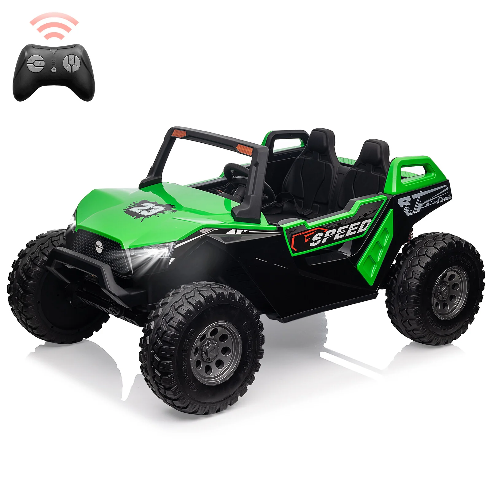 24V 2-Seat Ride-On UTV Car with Remote Control, 15.4" EVA Off-Road Wheels, and Built-In Music - Image 7