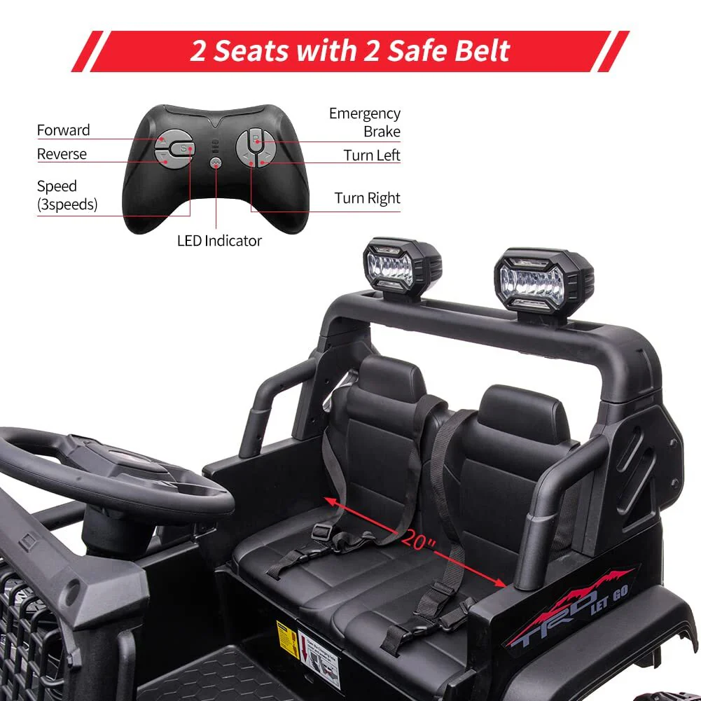 24V 2-Seater Electric Ride-On Car Truck with 9AH Battery and Remote Control for Kids - Image 13
