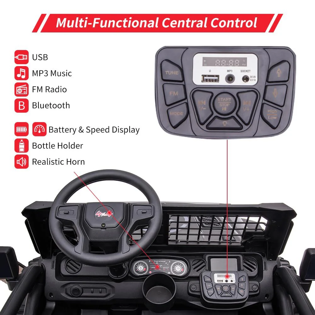 24V 2-Seater Electric Ride-On Car Truck with 9AH Battery and Remote Control for Kids - Image 18