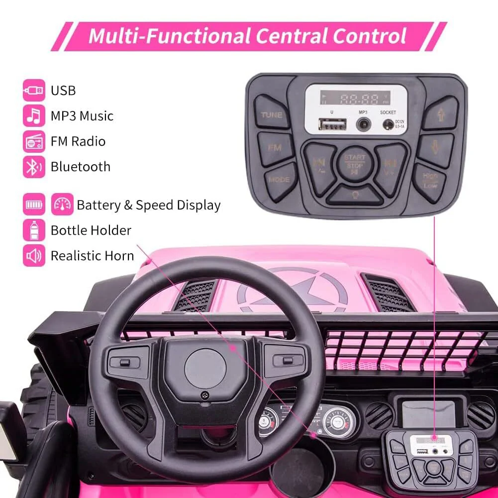 24V 2-Seater Electric Ride-On Car Truck with 9AH Battery and Remote Control for Kids - Image 8