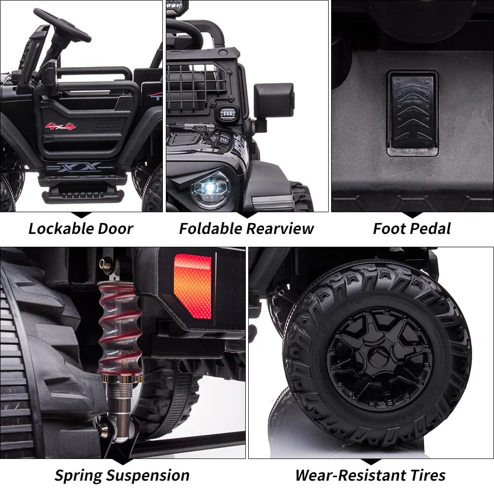 24V 2-Seater Electric Ride-On Car Truck with 9AH Battery and Remote Control for Kids - Image 9