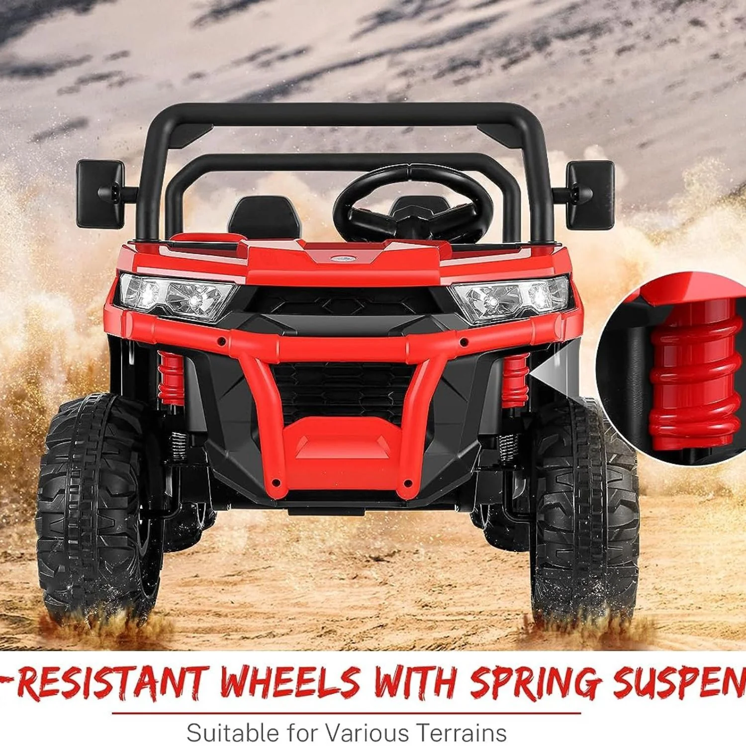 24V 2-Seater Kids Electric Ride-On Dump Truck with Remote Control and LED Lights - Image 9