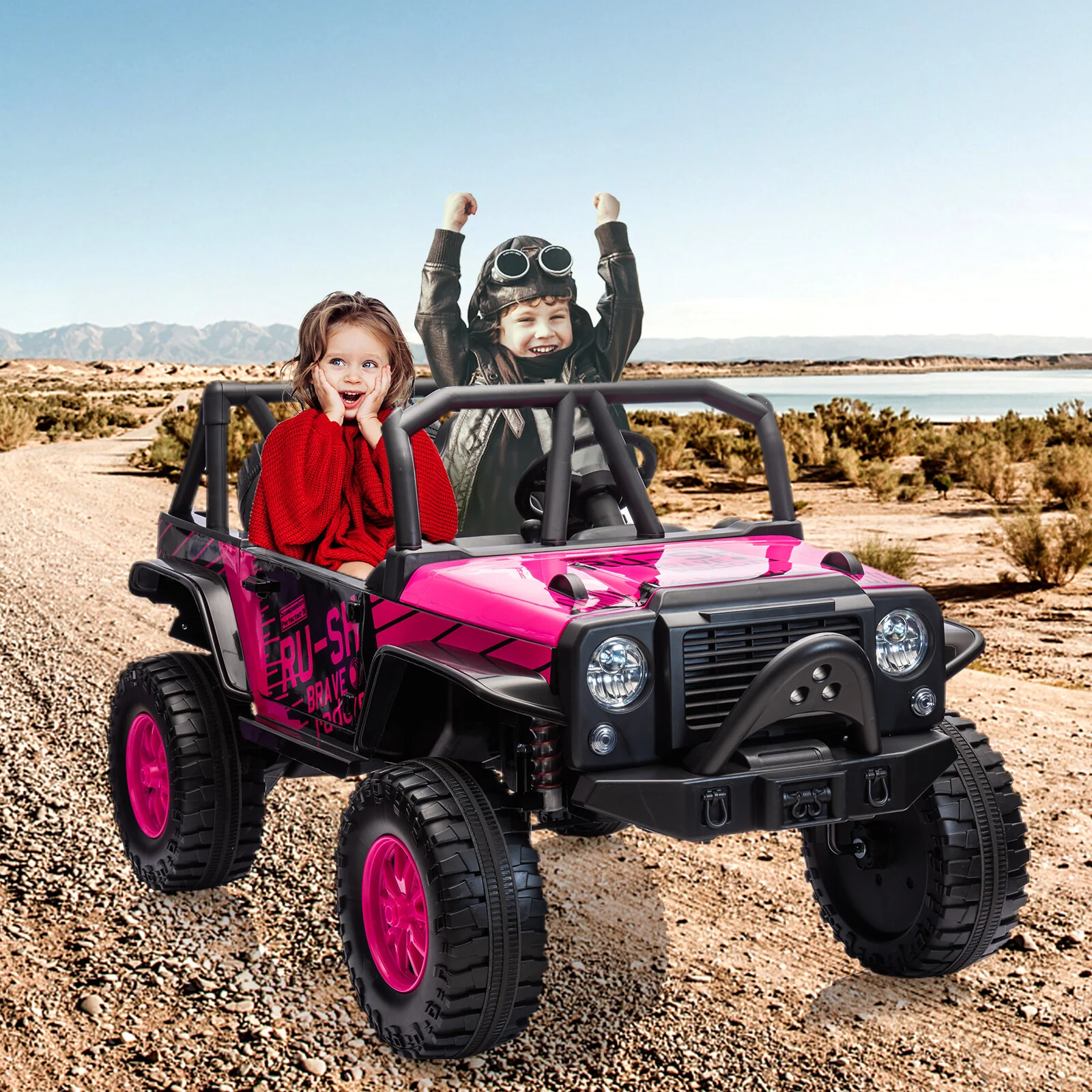 24V 2-Seater Kids Electric Ride-On Truck with Remote Control - Image 25