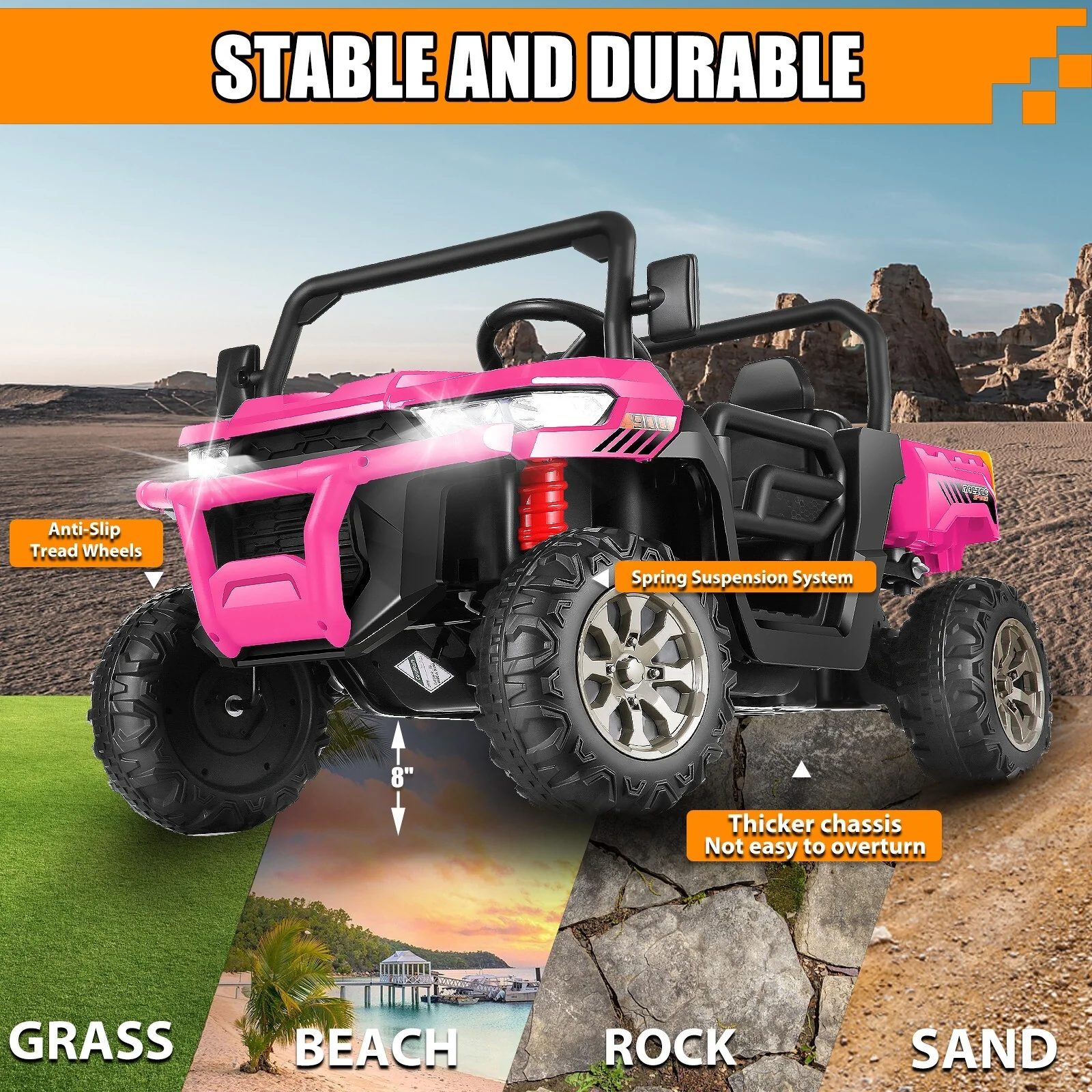 24V 2-Seater Kids Electric Ride-On Truck Car 2WD with Music and Remote Control - Image 13