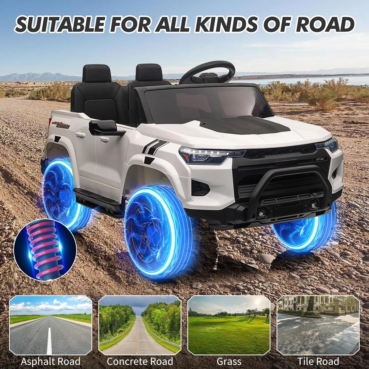 24V Battery-Powered 2-Seater Electric Ride-On Truck for Toddlers and Kids - Image 5