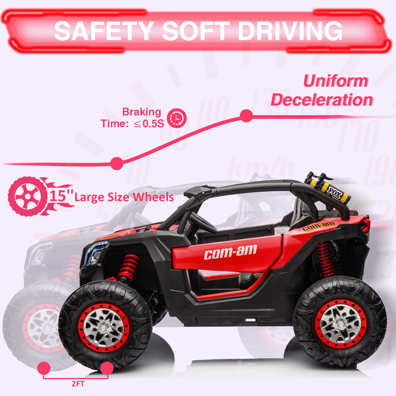 24V 2-Seater Kids Ride-On UTV Car with Remote Control 4WD Powerful Electric Vehicle - Image 13