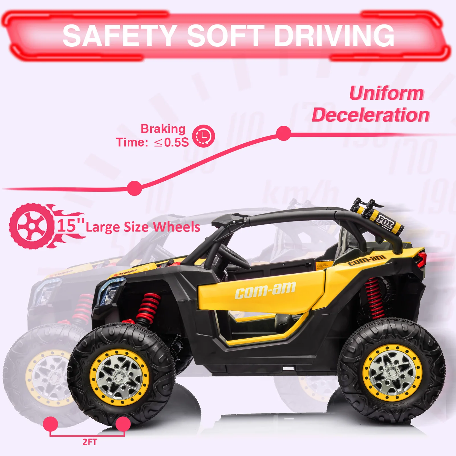 24V 2-Seater Kids Ride-On UTV Car with Remote Control 4WD Powerful Electric Vehicle - Image 18