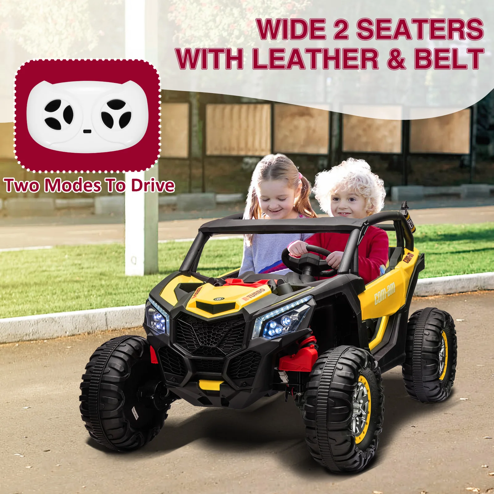 24V 2-Seater Kids Ride-On UTV Car with Remote Control 4WD Powerful Electric Vehicle - Image 19