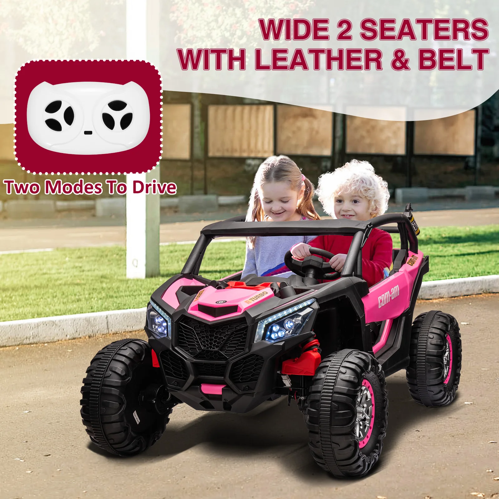 24V 2-Seater Kids Ride-On UTV Car with Remote Control 4WD Powerful Electric Vehicle - Image 25