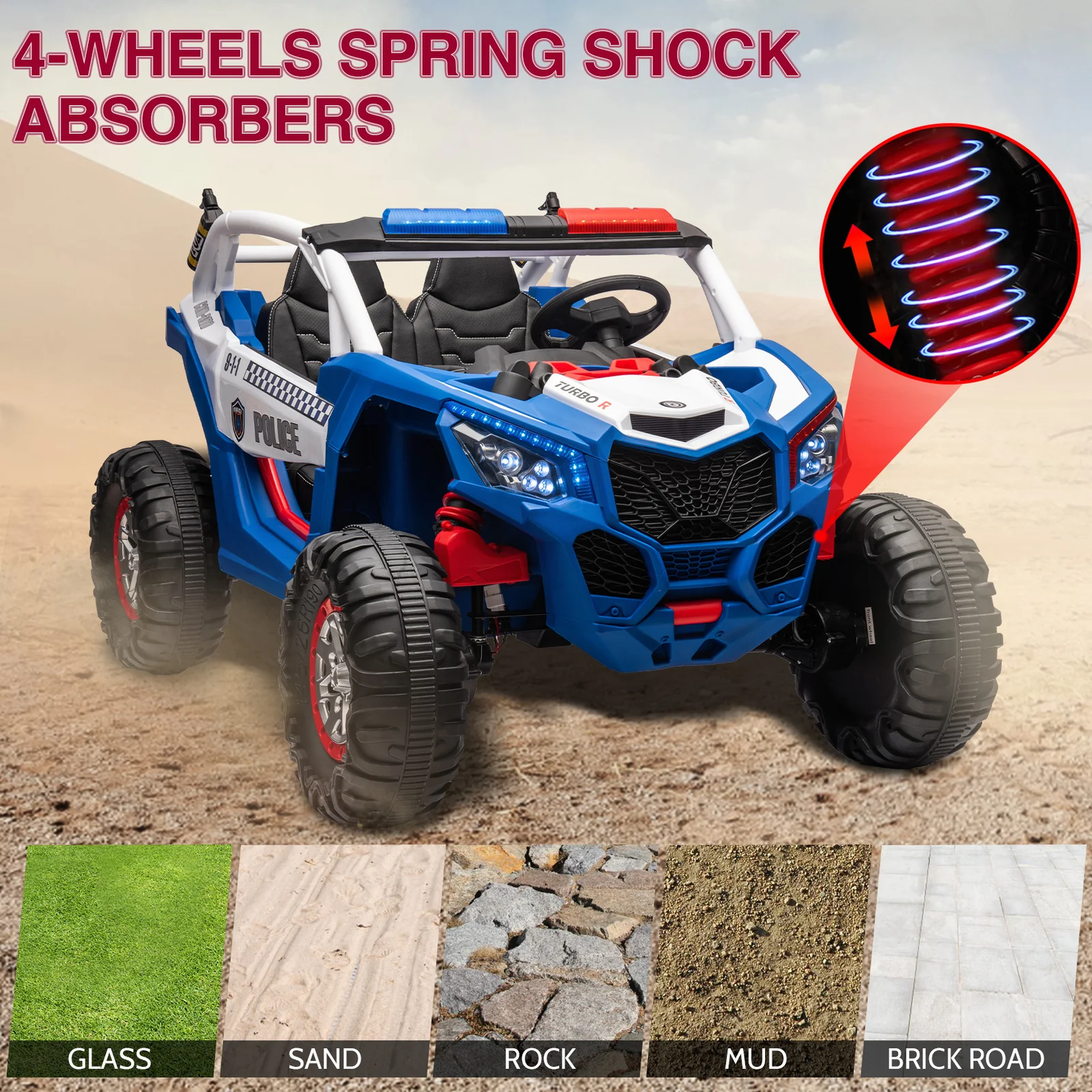 24V 2-Seater Kids Electric Ride-On UTV Car with Remote Control - Image 15