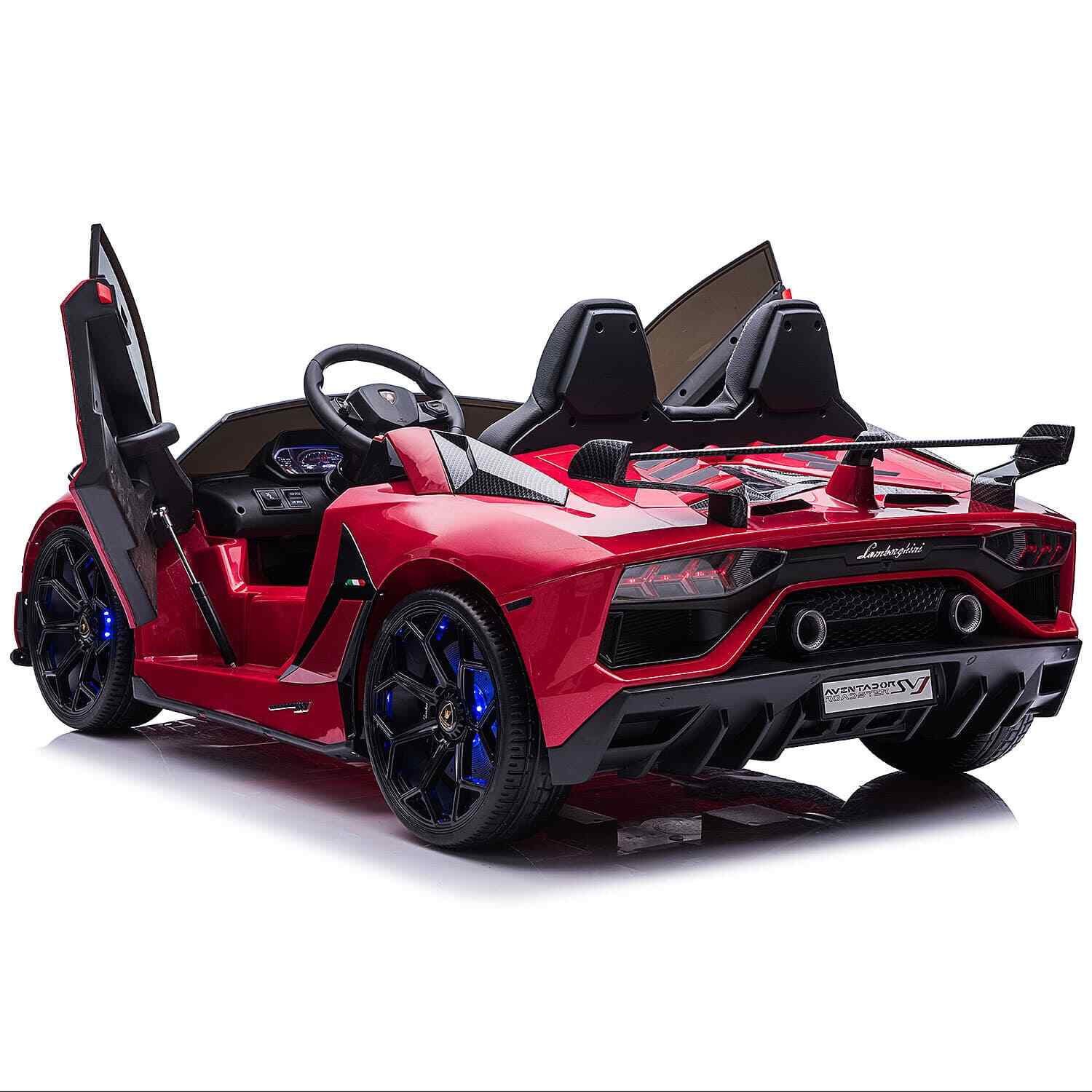 24V 2-Seater Licensed Lamborghini Aventador SVJ Kids Ride-On Sports Car with Lights and Remote Control - Image 4