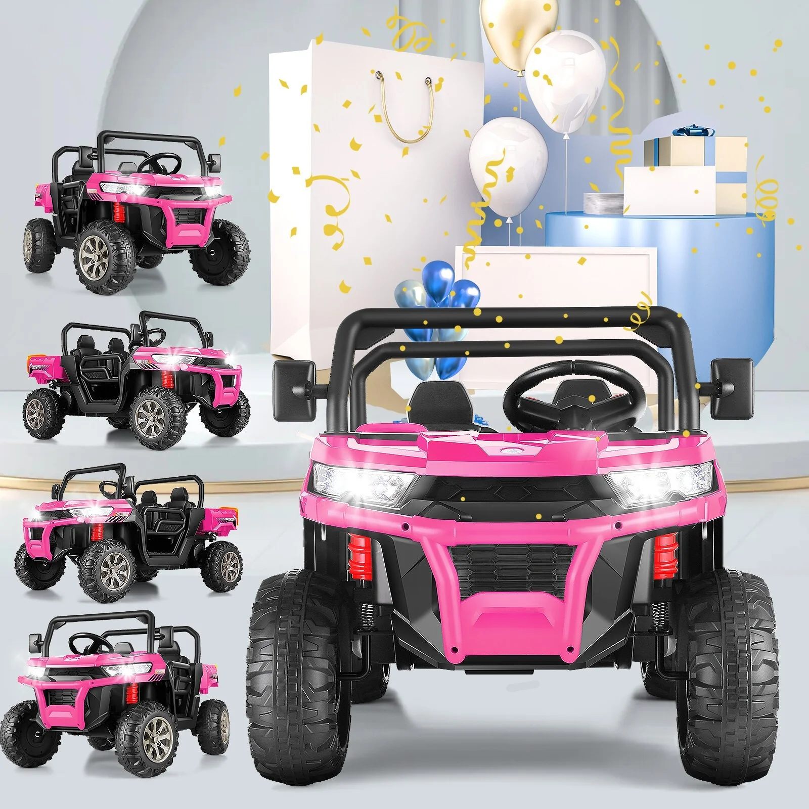 24V 2-Seater Electric Ride-On UTV Truck with Remote Control and 4-Wheel Drive - Image 15