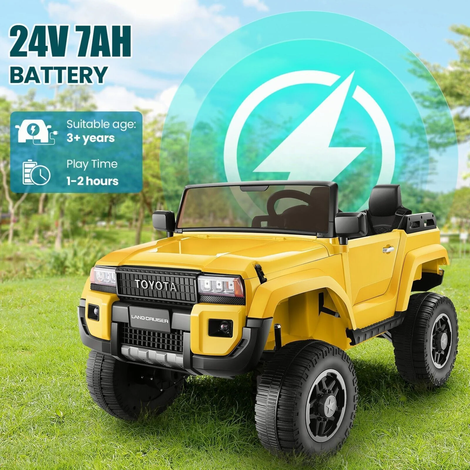 24V 2-Seater Kids Electric Ride-On Car and Truck with Switchable 2WD/4WD - Image 11