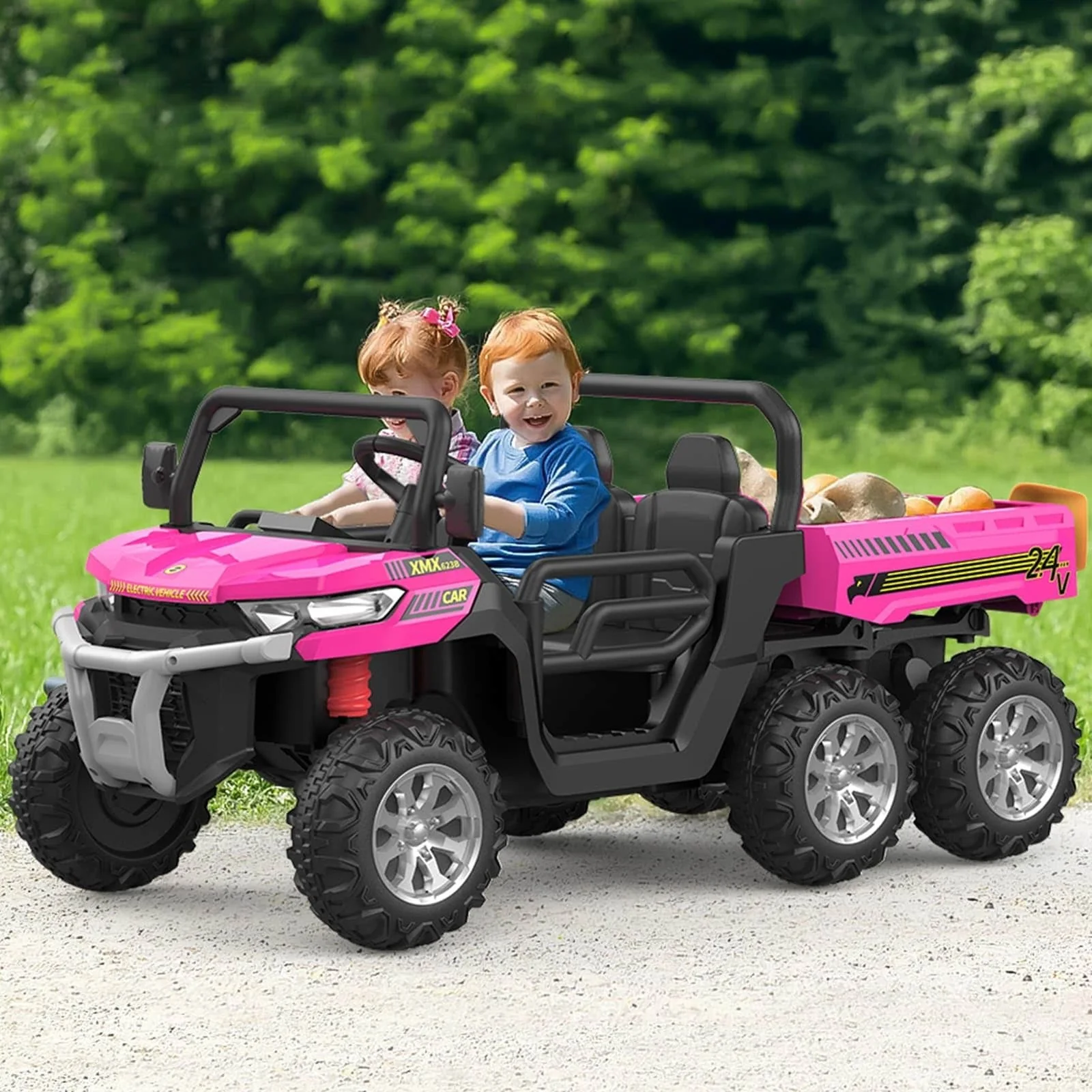 24V 2-Seater Kids Ride-On Dump Truck with Remote Control - Image 2