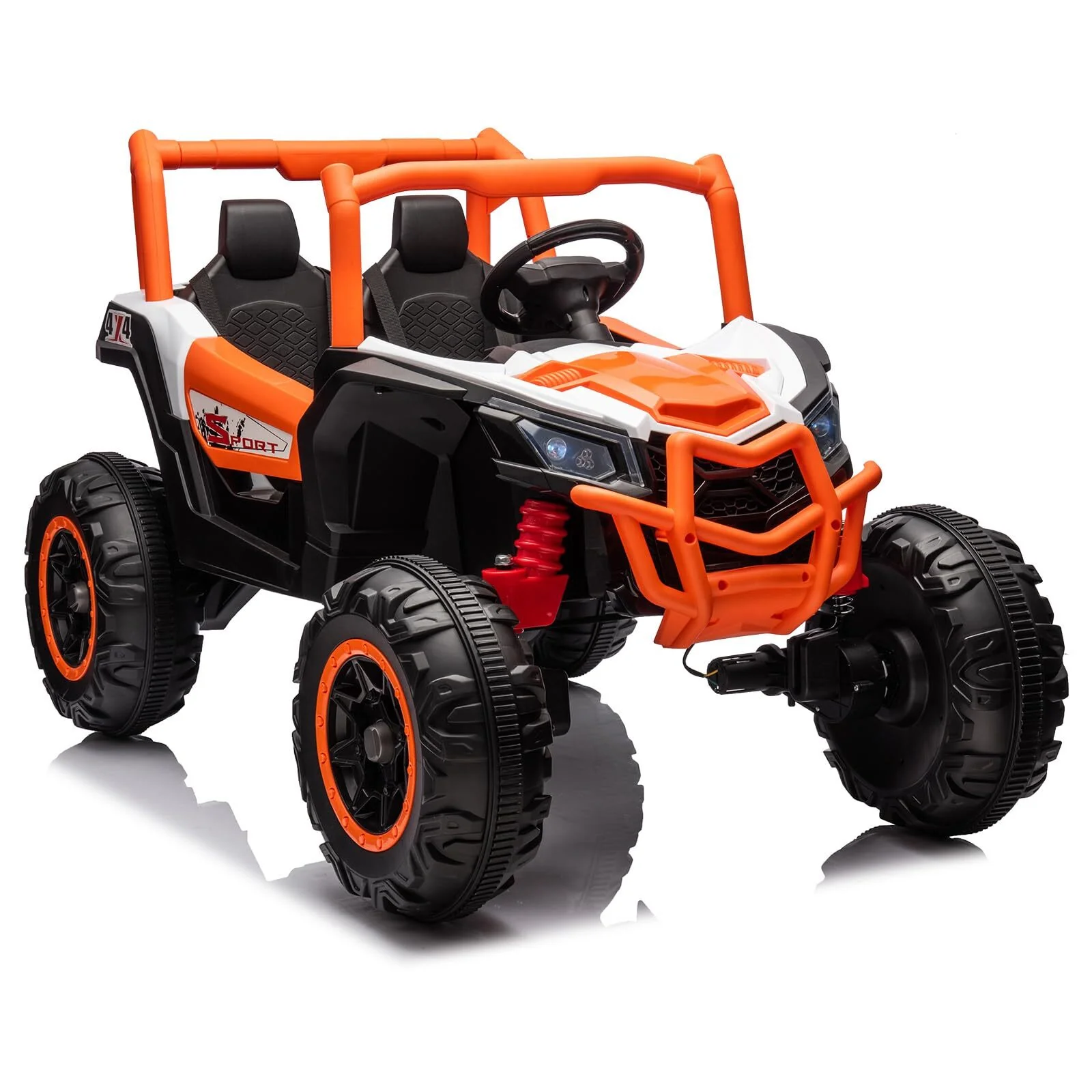 24V 2-Seater Electric Off-Road UTV Ride-On Car with Remote Control and LED Lights for Boys and Girls