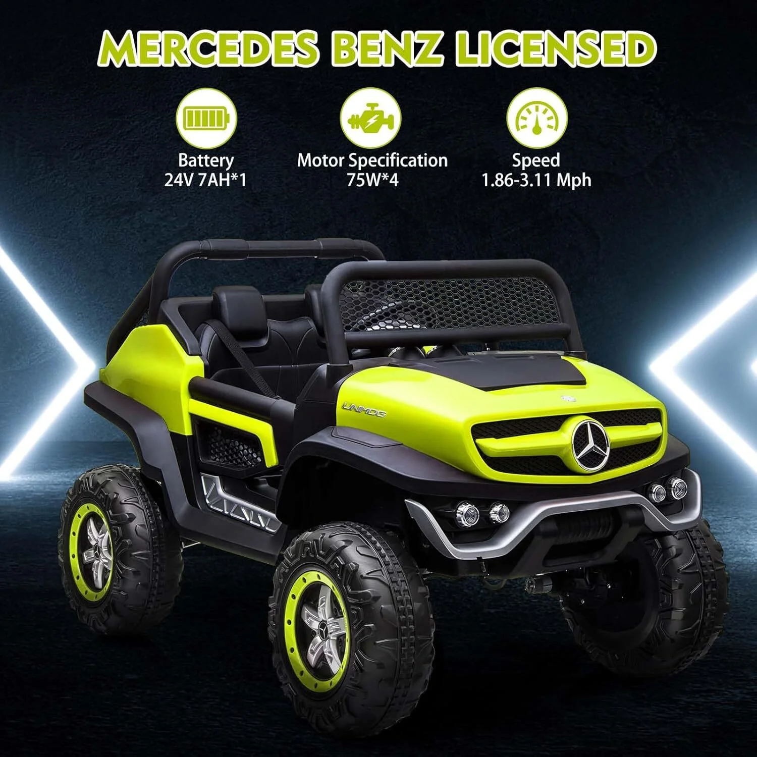 24V 2-Seater Electric Ride-On Truck for Kids with Remote Control - Image 4