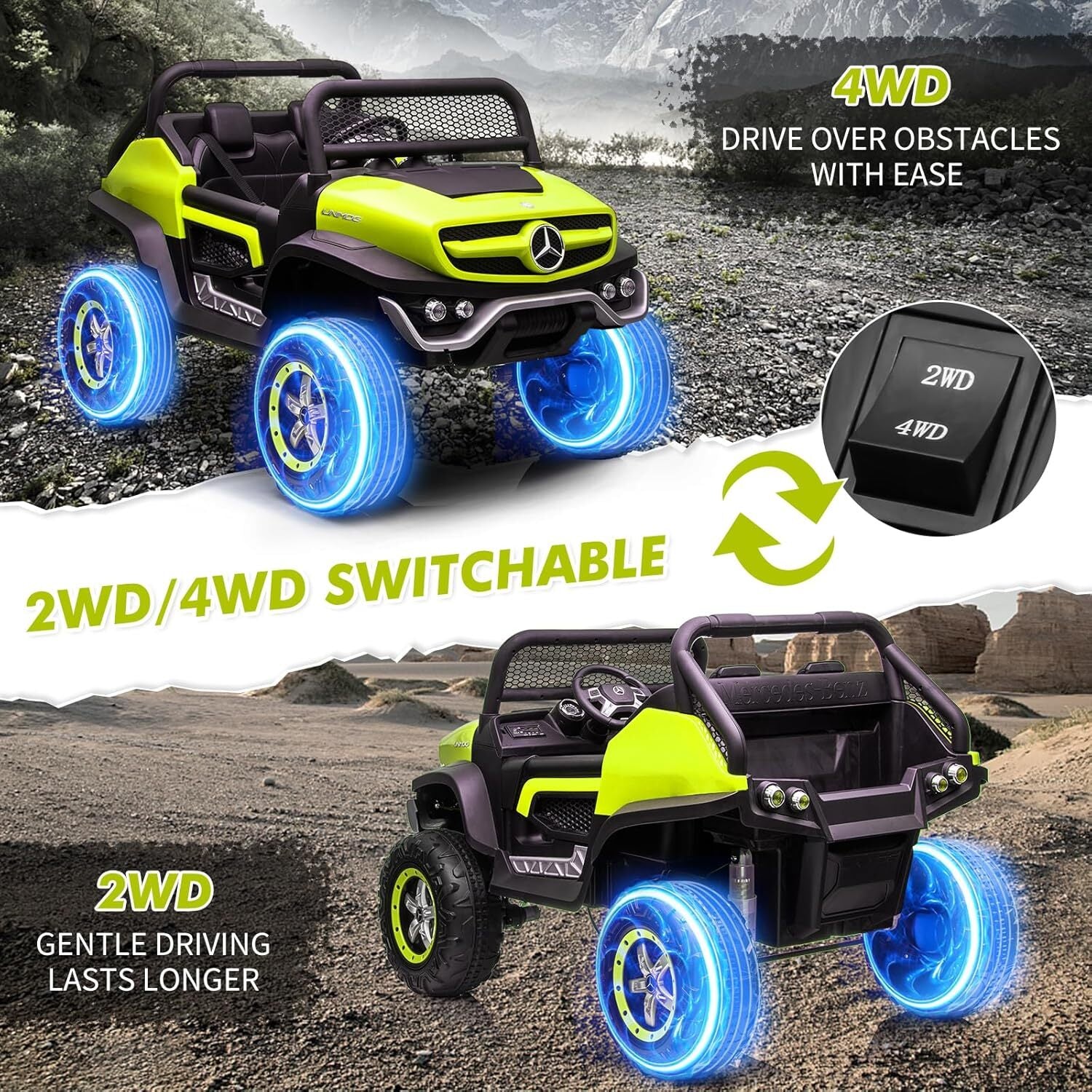 24V 2-Seater Electric Ride-On Truck for Kids with Remote Control - Image 8