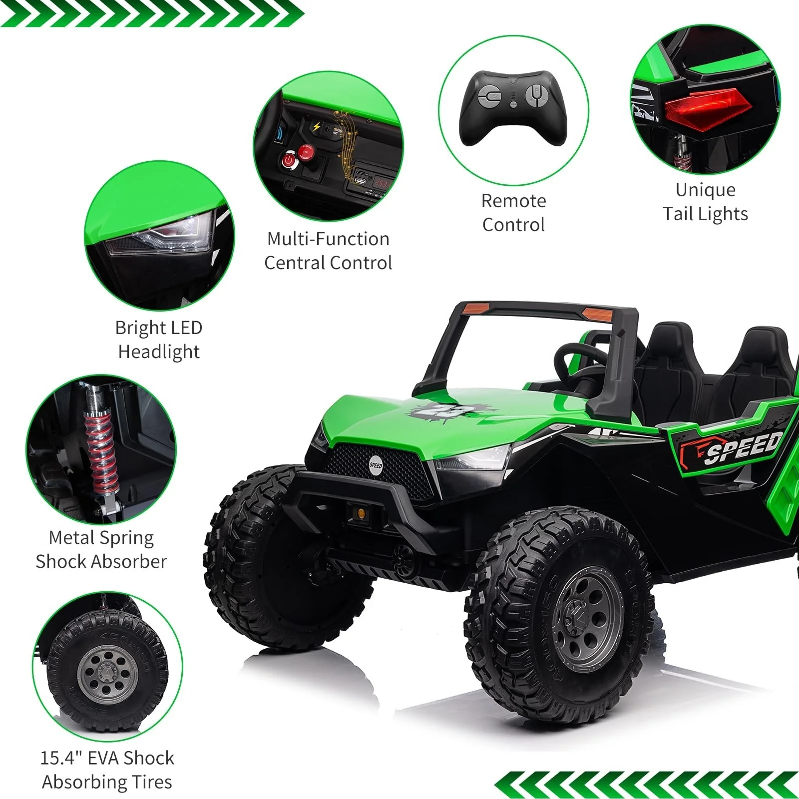 24V 2-Seater 4WD Ride-On UTV Car with Remote Control for Kids - Image 28