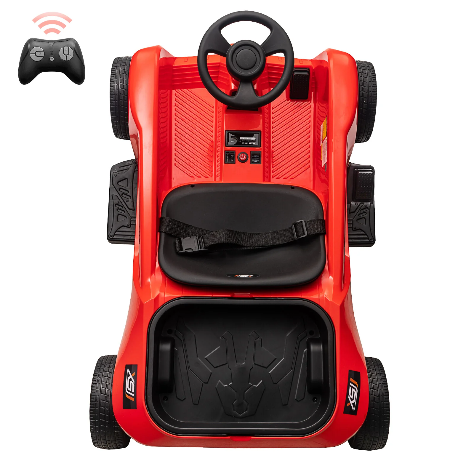 24V 2-Seater Ride-On Vehicle Toy with Remote Control and 120W Motors for Kids - Image 12