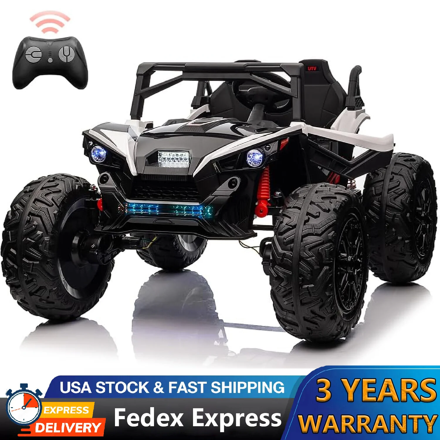 24V 2-Seater Kids 4WD Electric Ride-On UTV Car with LED Lights and Remote Control - Image 14