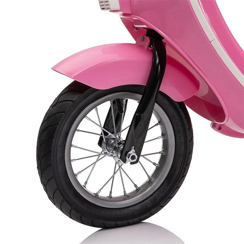 24V 250W Electric 3-Wheel Scooter for Kids 8+ in Pink - Image 4