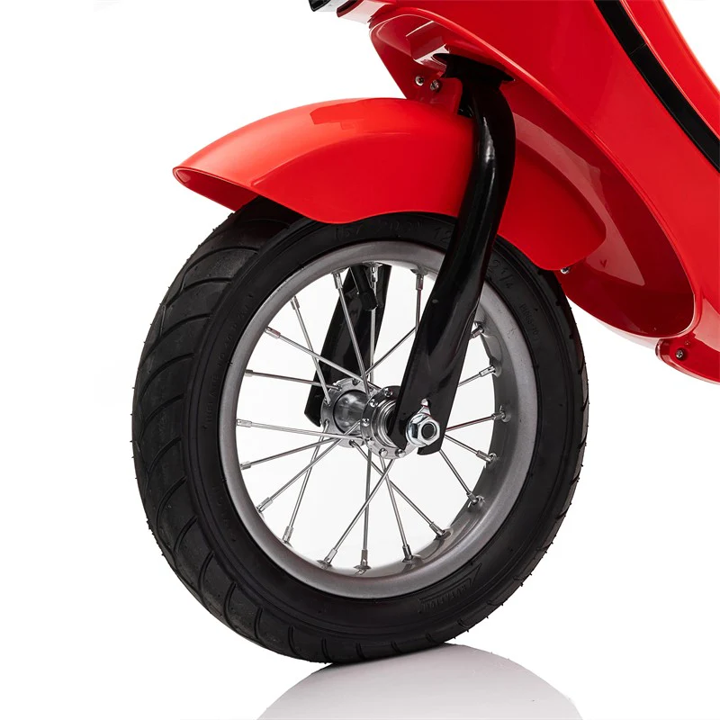 24V 250W Electric 3-Wheel Scooter for Kids 8+ in Red - Image 19