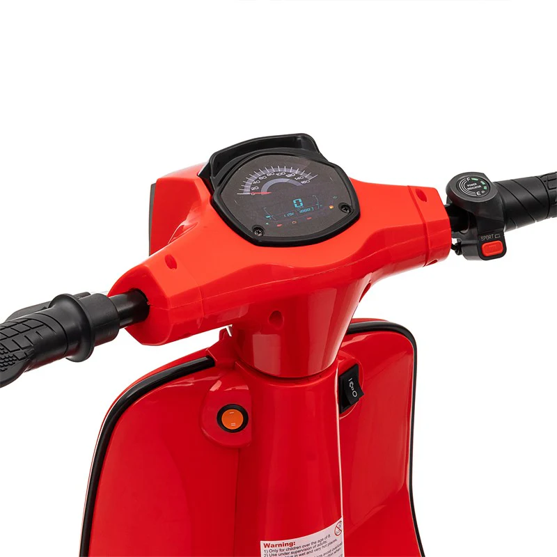 24V 250W Electric 3-Wheel Scooter for Kids 8+ in Red - Image 5