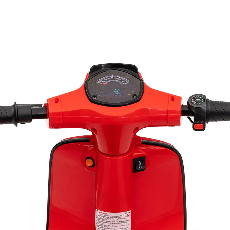 24V 250W Electric 3-Wheel Scooter for Kids 8+ in Red - Image 7