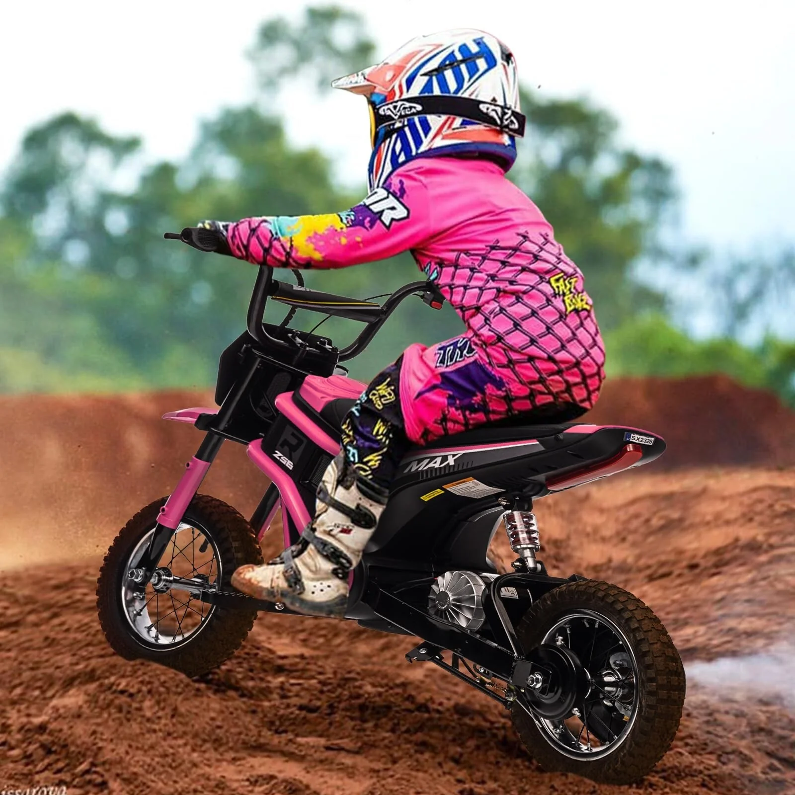 24V 350W Electric Dirt Bike with Twist Grip Throttle, Speeds up to 15 MPH for Kids 8-14 - Image 11