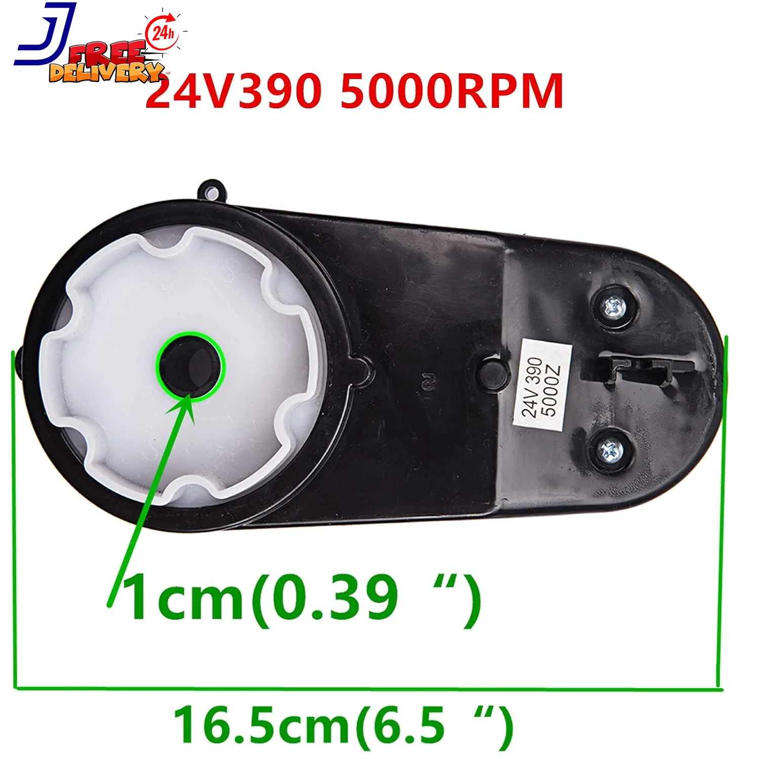 24V 390 Electric Children's Car Steering Gearbox with 24 Volt Steering Motor - Image 2