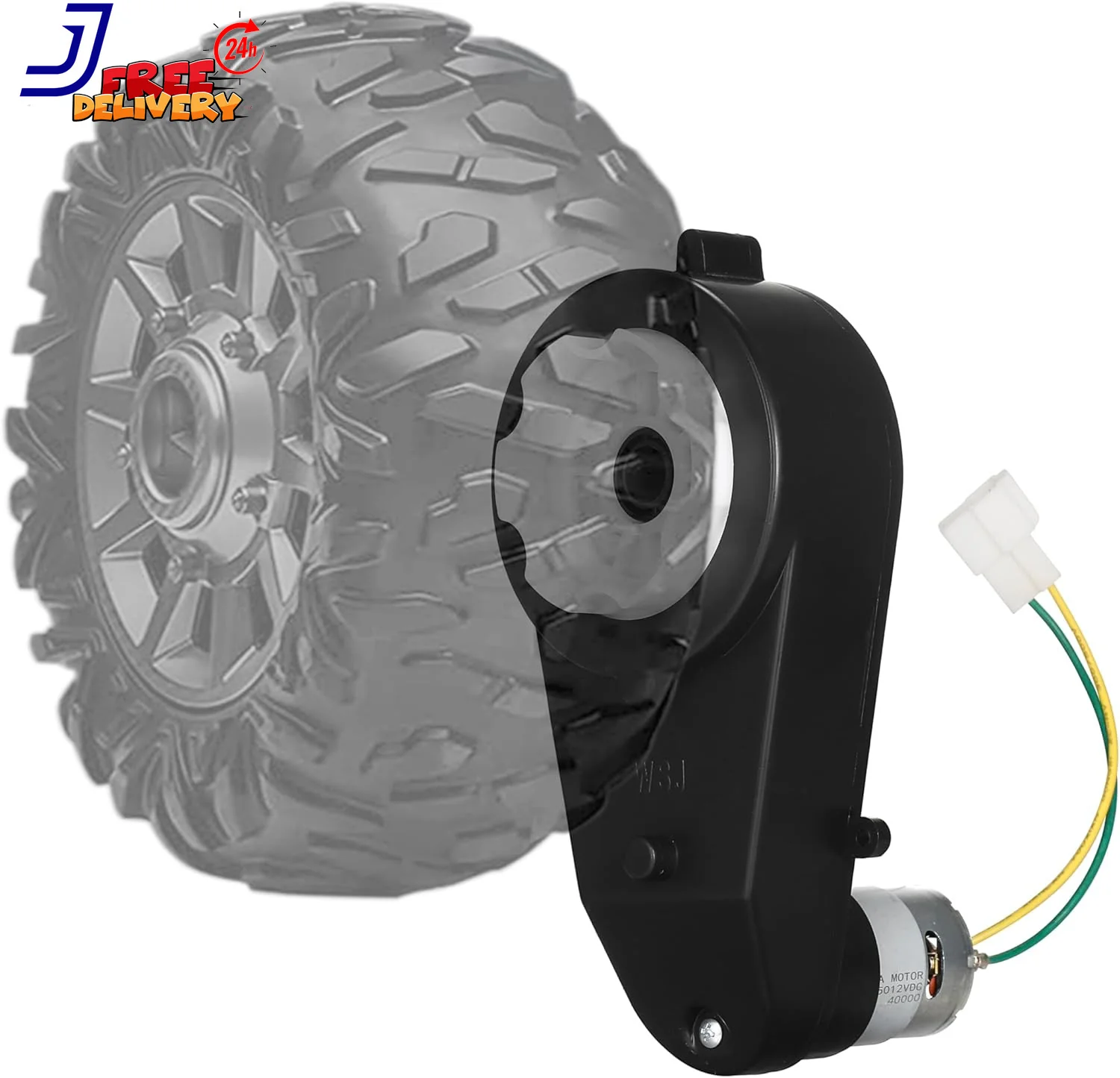 24V 40000RPM Kids Ride-On Car Motor and Gearbox Power Wheels Upgrade 2-Pack - Image 4