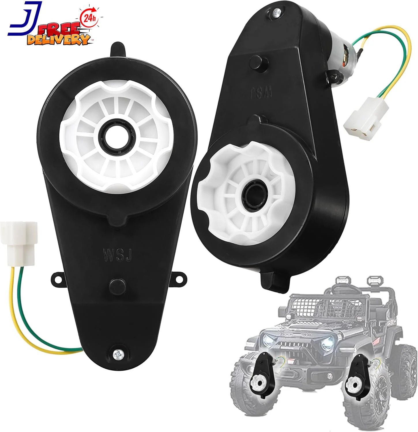 24V 40000RPM Kids Ride-On Car Motor and Gearbox Power Wheels Upgrade 2-Pack - Image 8