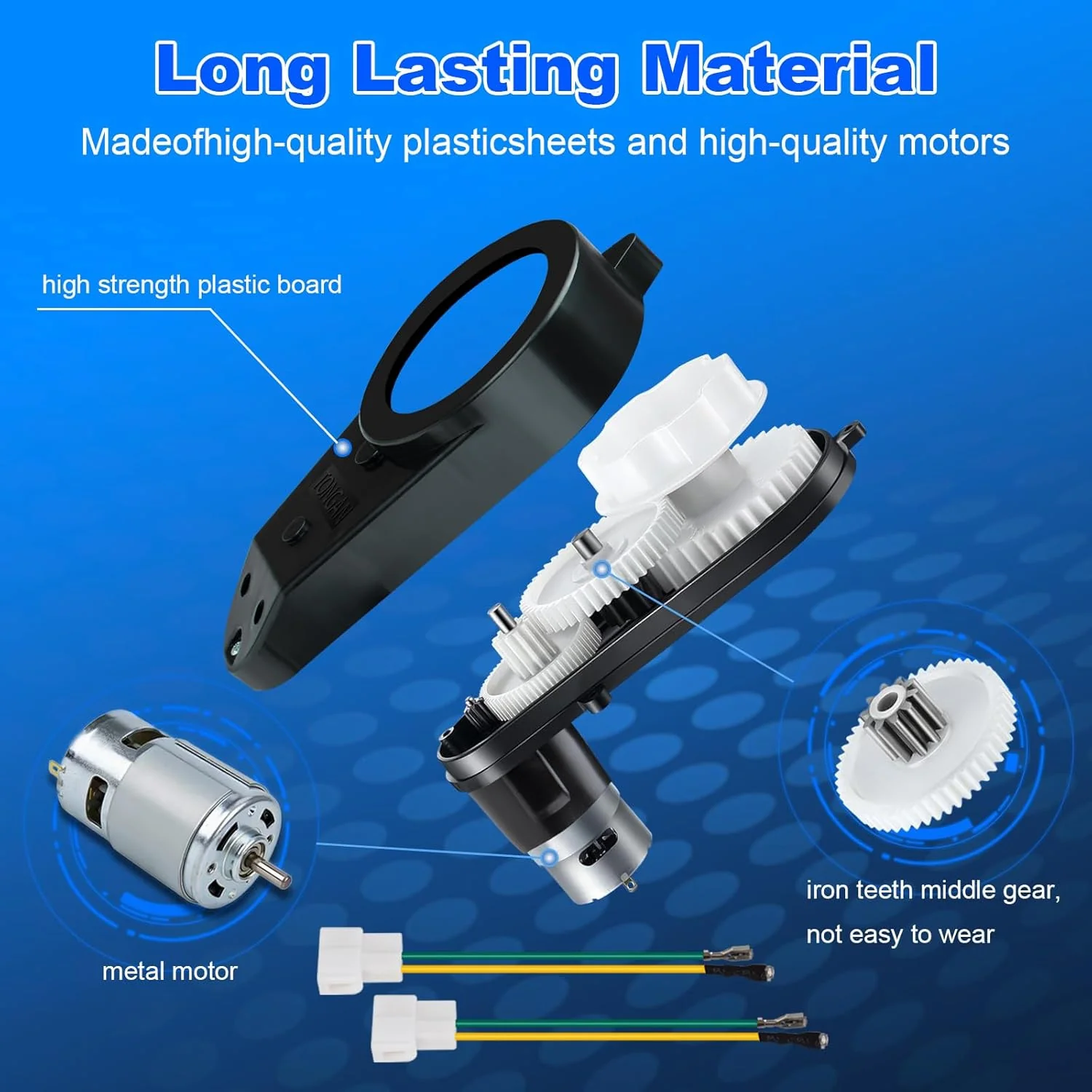 24V 40000RPM RS555 High-Speed Motor with Gearbox for Kids Electric Vehicles - Image 5