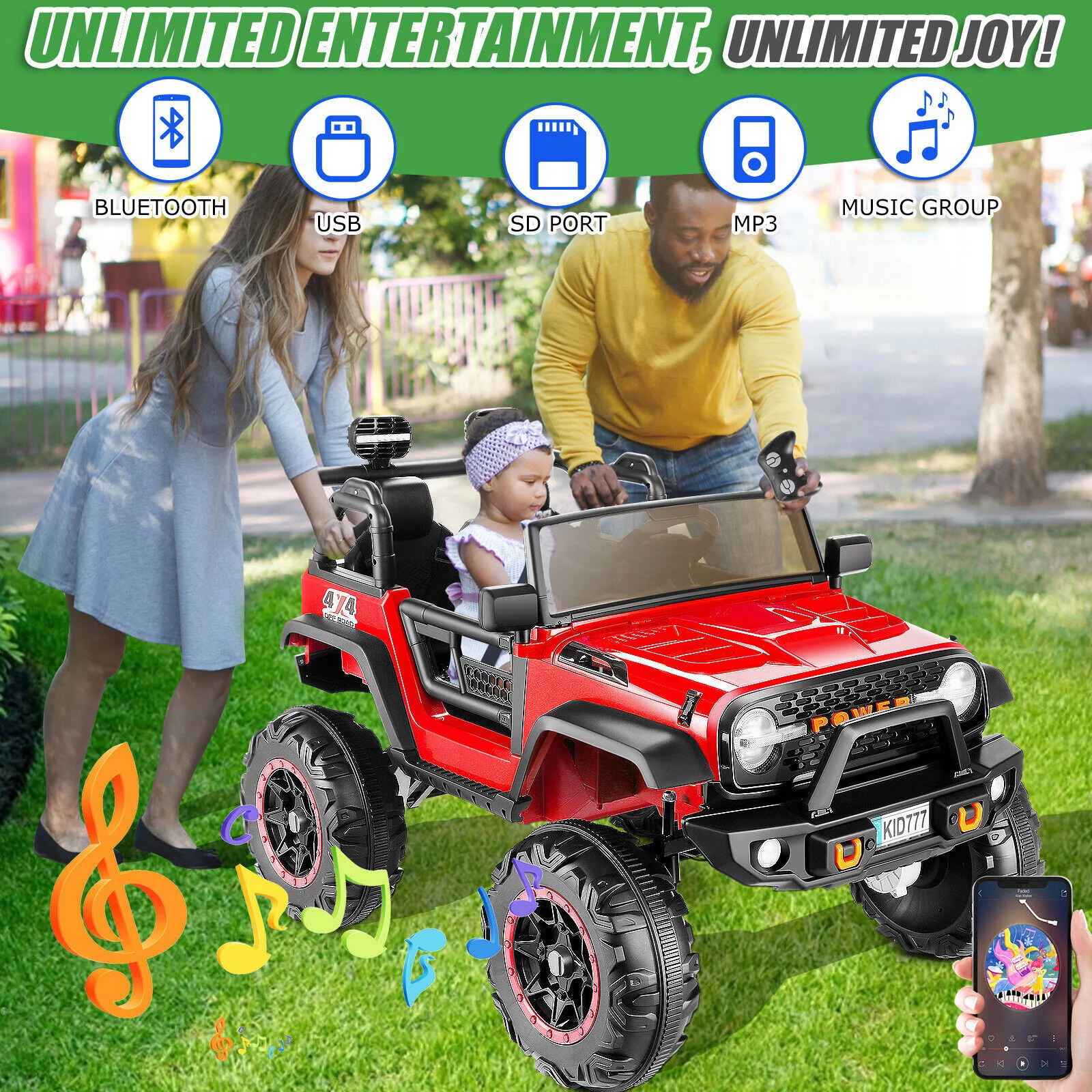 24V 400W Electric Kids Ride-On Truck with Remote Control and LED Lights - Image 14