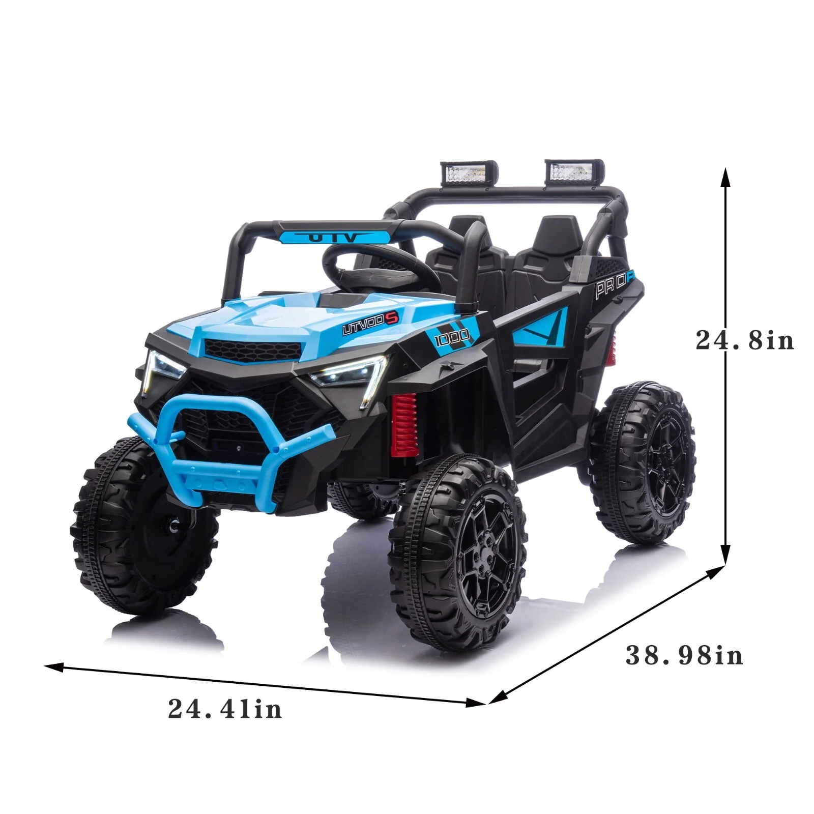 24V 400W Electric Kids Ride-On UTV with Parental Remote Control Blue - Image 2