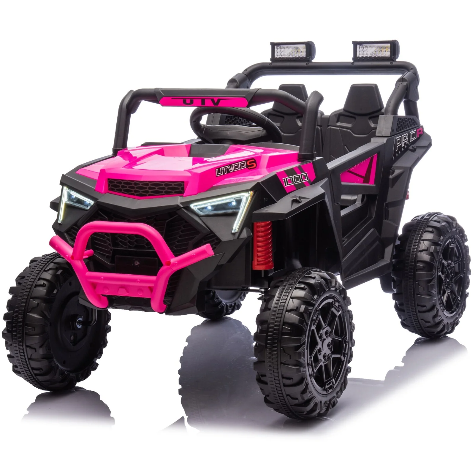 24V 400W Electric Kids Ride-On UTV with Parent Remote Control Pink - Image 17