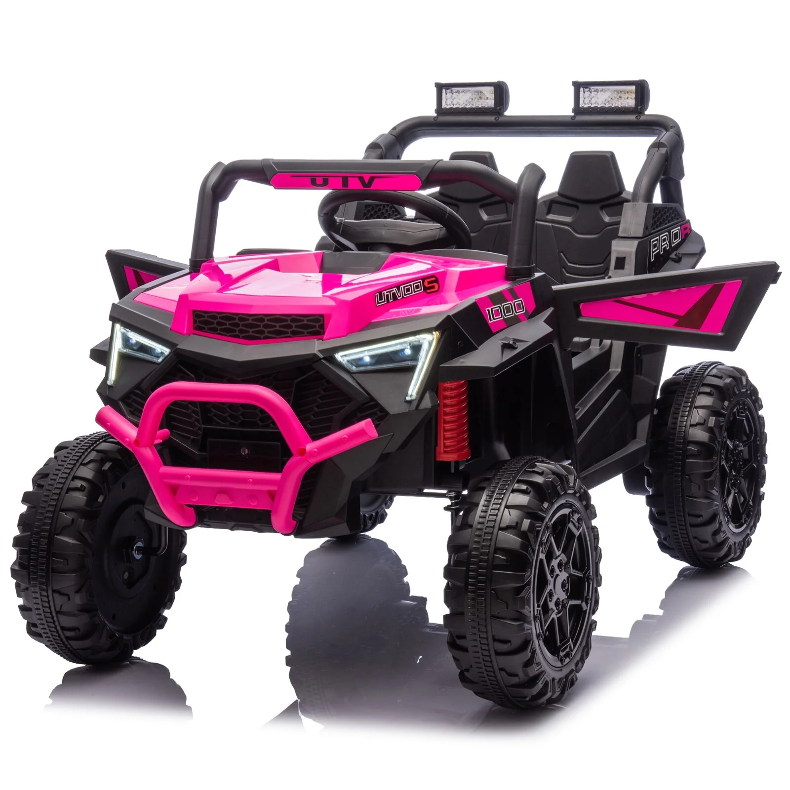 24V 400W Electric Kids Ride-On UTV with Parent Remote Control Pink - Image 4