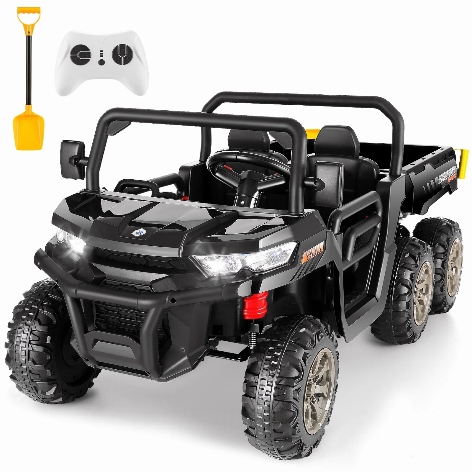 24V 4WD Kids Electric Ride-On Dump Truck with Remote Control 2-Seater Car Toy - Image 15