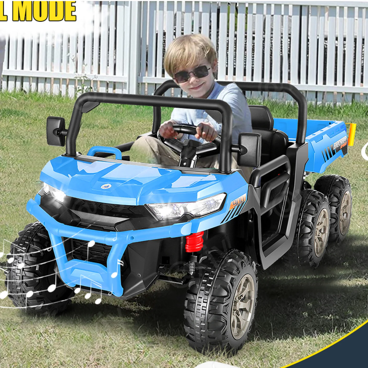 24V 4WD Kids Electric Ride-On Dump Truck with Remote Control 2-Seater Car Toy - Image 15